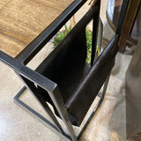 Bloomhome Eva Leather Magazine Table END/SIDE TABLE 18w12d26h