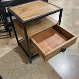 Villa2 Serban Weathered 1-Drawer NIGHTSTAND 18w16d24h