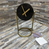 Bloomhome Amelia Black Round Clock On Stand ACCESSORIES 6w5.5d10h