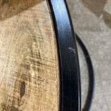 2pc Set Round Wood & Iron Nesting COFFEE/COCKTAIL TABLE 30Wx18H largest