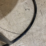 2pc Set Round Wood & Iron Nesting COFFEE/COCKTAIL TABLE 30Wx18H largest