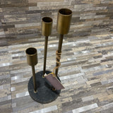 Bloomhome Fleur Iron Marble Candle Stand - Black Base ACCESSORIES