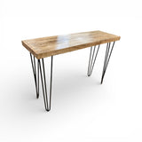 Villa2 Hairpin Leg Iron & Wood CONSOLE TABLE 48w16d32h