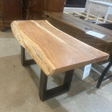 Villa2 Live Edge Wood & Iron BENCH 36w18d18h