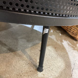 Villa2 Industrial Round Wood & Metal COFFEE/COCKTAIL TABLE Black/Weather Barn 35d9h