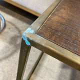 Villa2 Iron Wooden Nesting Table Set Of 2 END/SIDE TABLE 22w12d22h