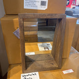 Parker Rectangular Mirror With Shelf Weathered Wood ACCESSORIES Natural Oak 12Wx4Dx16H