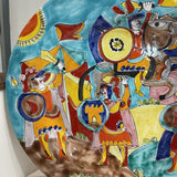 Fine Italian LaMusa Signed Ceramic Oversized Centerpiece Platter Wall Hanging ACCESSORIES 22Wx2.5H