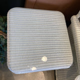 Lloyd Flanders All Seasons Wicker Square Glass Top End Table OUTDOOR 22w22d21.5h