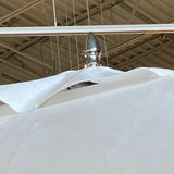 Frankford Greenwich Pulley Lift Aluminum Market Umbrella OUTDOOR White 8.5'