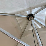 Frankford Greenwich Pulley Lift Aluminum Market Umbrella OUTDOOR White 8.5'
