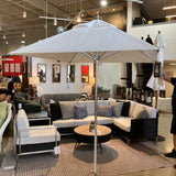 Frankford Greenwich Pulley Lift Aluminum Market Umbrella OUTDOOR White 8.5'