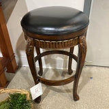Bar Height Faux Leather Seat Swivel w/Wood Base BAR/COUNTER STOOL 19Wx29.5H
