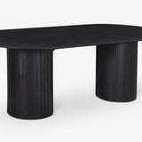 Lulu and Georgia Benedict Oval DINING TABLE Black 86Wx42Dx30H