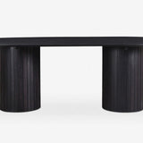 Lulu and Georgia Benedict Oval DINING TABLE Black 86Wx42Dx30H