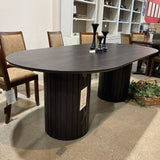 Lulu and Georgia Benedict Oval DINING TABLE Black 86Wx42Dx30H
