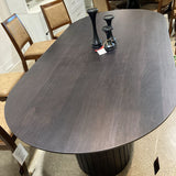 Lulu and Georgia Benedict Oval DINING TABLE Black 86Wx42Dx30H