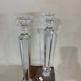 Reed & Barton 2pc Set Crystal Summit Taper Holders ACCESSORIES 4.5Wx12H