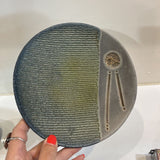 Joyce Furney Signed Raku Pottery Decorative Shallow Footed Bowl ACCESSORIES 7Wx2H