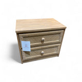 Carved Wood Front 2-Drawer NIGHTSTAND 24w16d21h