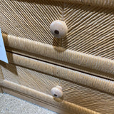 Carved Wood Front 2-Drawer NIGHTSTAND 24w16d21h