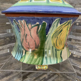 Studio Art Pottery Floral Vessel w/ Arrangement Top ACCESSORIES 9.5Wx7.5H