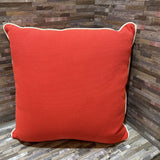 Down Filled Contrast Piping Outdoor Pillow ACCESSORIES Red/White 20x20