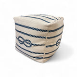 Surya Nautical Cube Pouf OTTOMANS 18w18d18h