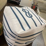 Surya Nautical Cube Pouf OTTOMANS 18w18d18h