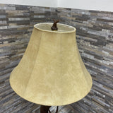 Rustic Western Style Faux Antler Base w/ Faux Leather Shade TABLE LAMP 17Wx33H