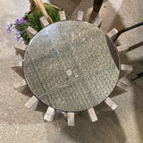 Rustic Style Mirrored Top Accent Table END/SIDE TABLE 15d18h