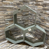 Land of Nod Honeycomb Shelf ACCESSORIES Gray 21w4d21h