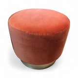 Arteriors Home Avalon Ottoman Persimmon Velvet Champagne Swivel OTTOMANS 21d19h
