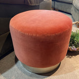 Arteriors Home Avalon Ottoman Persimmon Velvet Champagne Swivel OTTOMANS 21d19h
