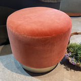 Arteriors Home Avalon Ottoman Persimmon Velvet Champagne Swivel OTTOMANS 21d19h