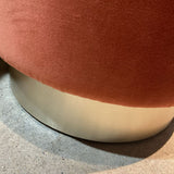 Arteriors Home Avalon Ottoman Persimmon Velvet Champagne Swivel OTTOMANS 21d19h