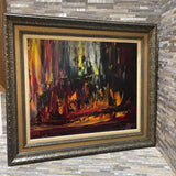 Rafael Daraio Original Painting on Canvas Titled "The Gypsies are Moving Tonight" ART WORK 31Wx27H