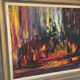 Rafael Daraio Original Painting on Canvas Titled "The Gypsies are Moving Tonight" ART WORK 31Wx27H