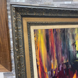 Rafael Daraio Original Painting on Canvas Titled "The Gypsies are Moving Tonight" ART WORK 31Wx27H