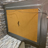 Original Oil on Canvas European Street Scene Signed ART WORK 37Wx29H