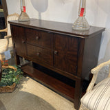 Gloryhouse Co. Solid Wood 2-Drawer w/ Open Shelf BUFFET/SIDEBOARD 52w17.5d36h