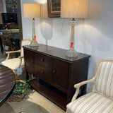 Gloryhouse Co. Solid Wood 2-Drawer w/ Open Shelf BUFFET/SIDEBOARD 52w17.5d36h