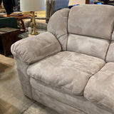 Comfy Microfiber Three-Seat SOFA Beige 84w30d34h