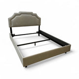 Skyline Furniture Axel Upholstered Border Queen Bed BEDS Gray 62w82d50h