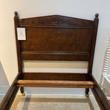 French Country Mahogany Twin Bed On Casters BEDS 41w80d49h