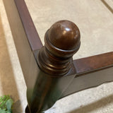 French Country Mahogany Twin Bed On Casters BEDS 41w80d49h