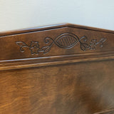 French Country Mahogany Twin Bed On Casters BEDS 41w80d49h