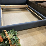 Crate & Barrel Lotus Upholstered Queen Bed BEDS Sea 68w93d41h