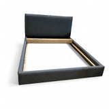 Crate & Barrel Lotus Upholstered Queen Bed BEDS Sea 68w93d41h