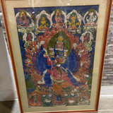 Framed Tibetan Thangka Painting ART WORK 30x42